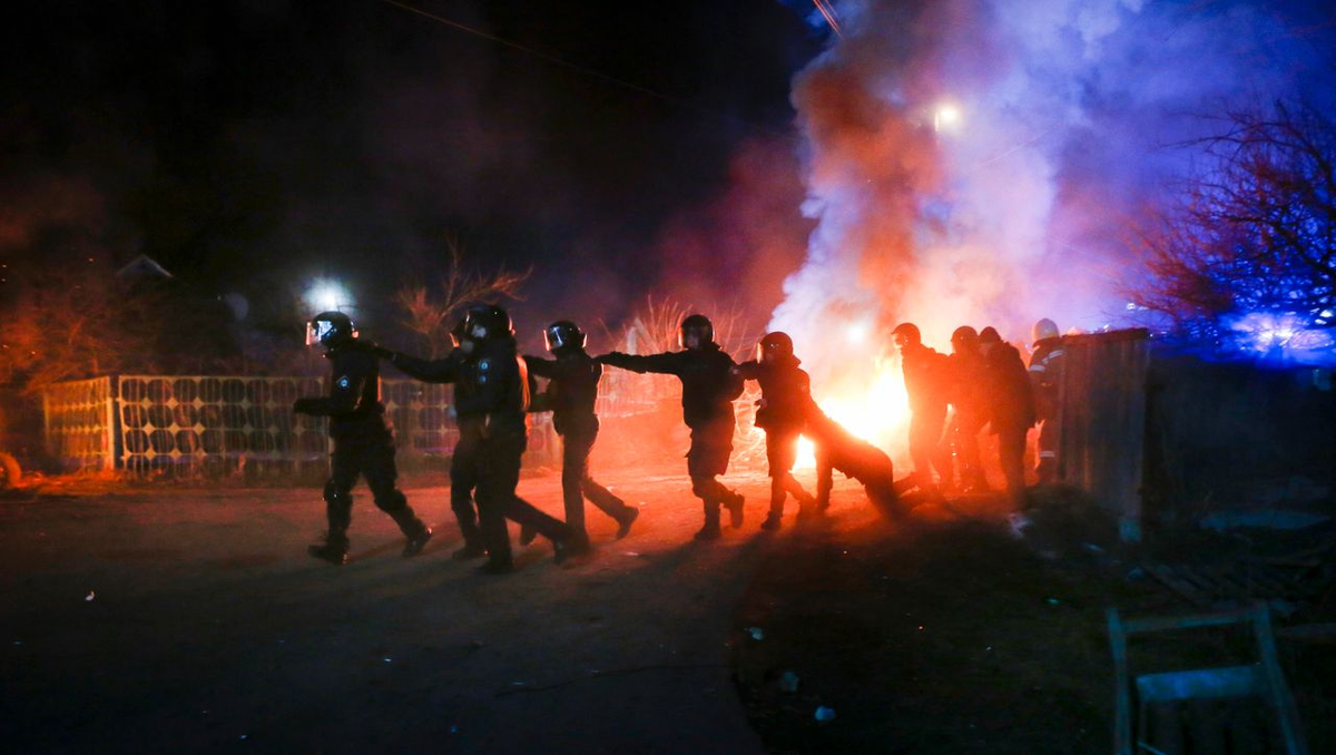 "Коронавирусный майдан", Украина. Источник изображения: https://www.spiegel.de/
