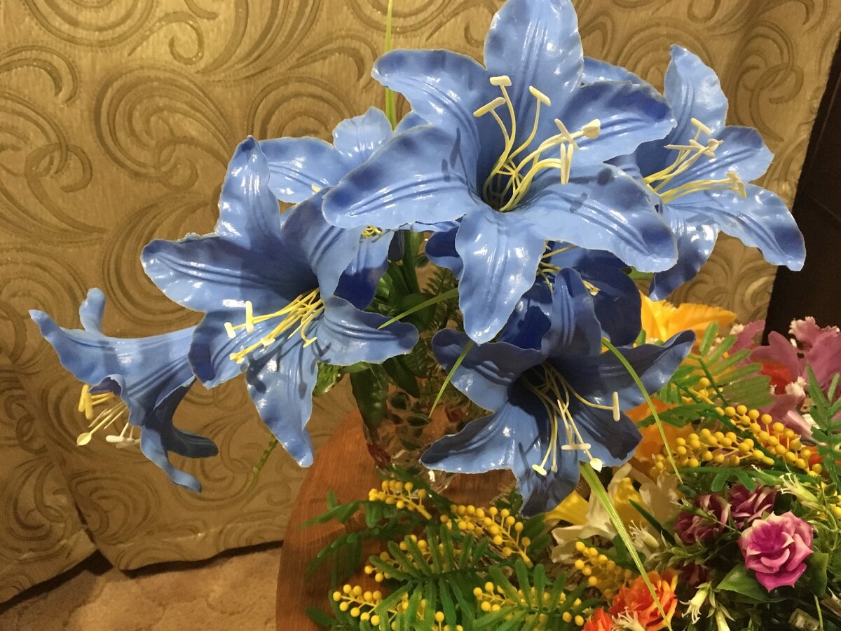 Голубых лилий  в природе не существует... А жаль.