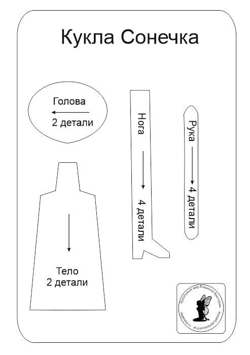 Выкройка сапог для куклы своими руками