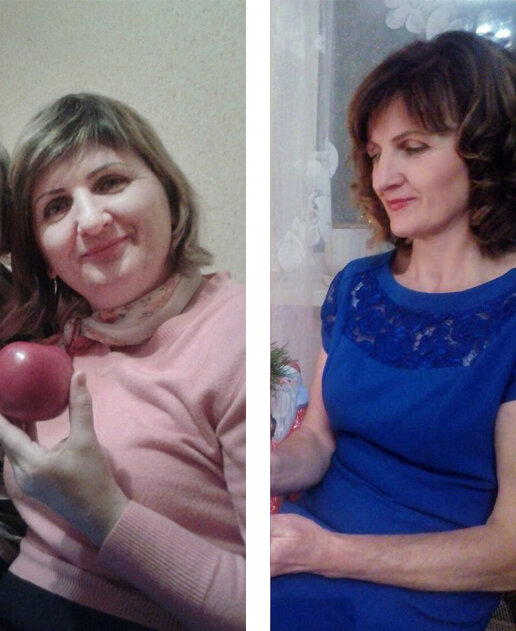 Слева - результат ничегонеделания и  вкусной жизни.  Справа - год спустя. 