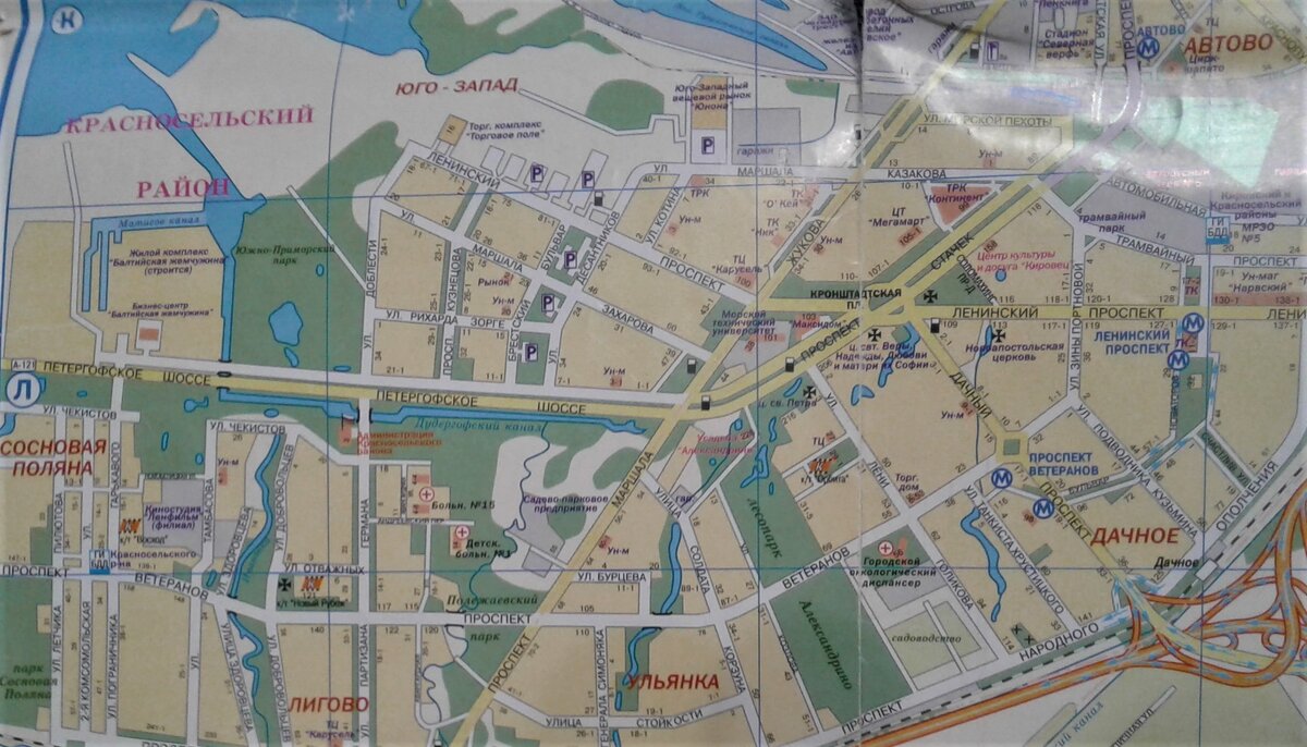 Карта зелёного Красносельского