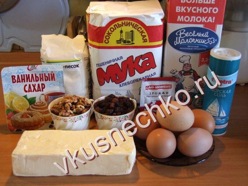 Как испечь кулич на Пасху, ингредиенты для приготовления.