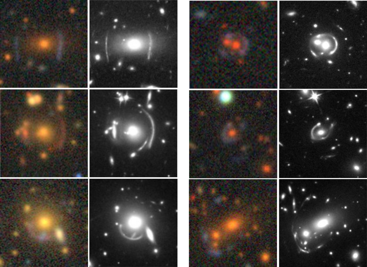 Обнаружены сотни новых гравитационных линз для изучения далекой вселенной