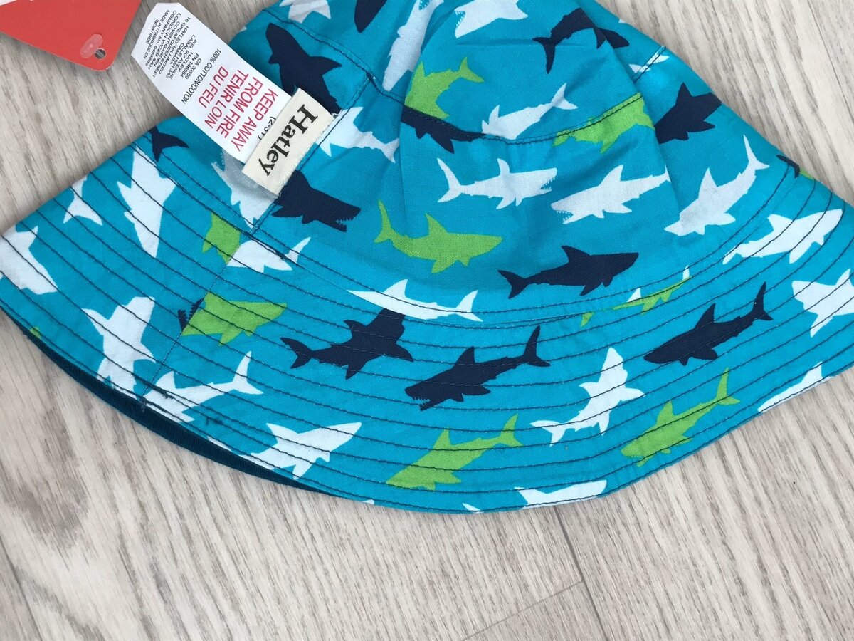  Hatley Панама Shark Reversible Bucket Hat Blue
