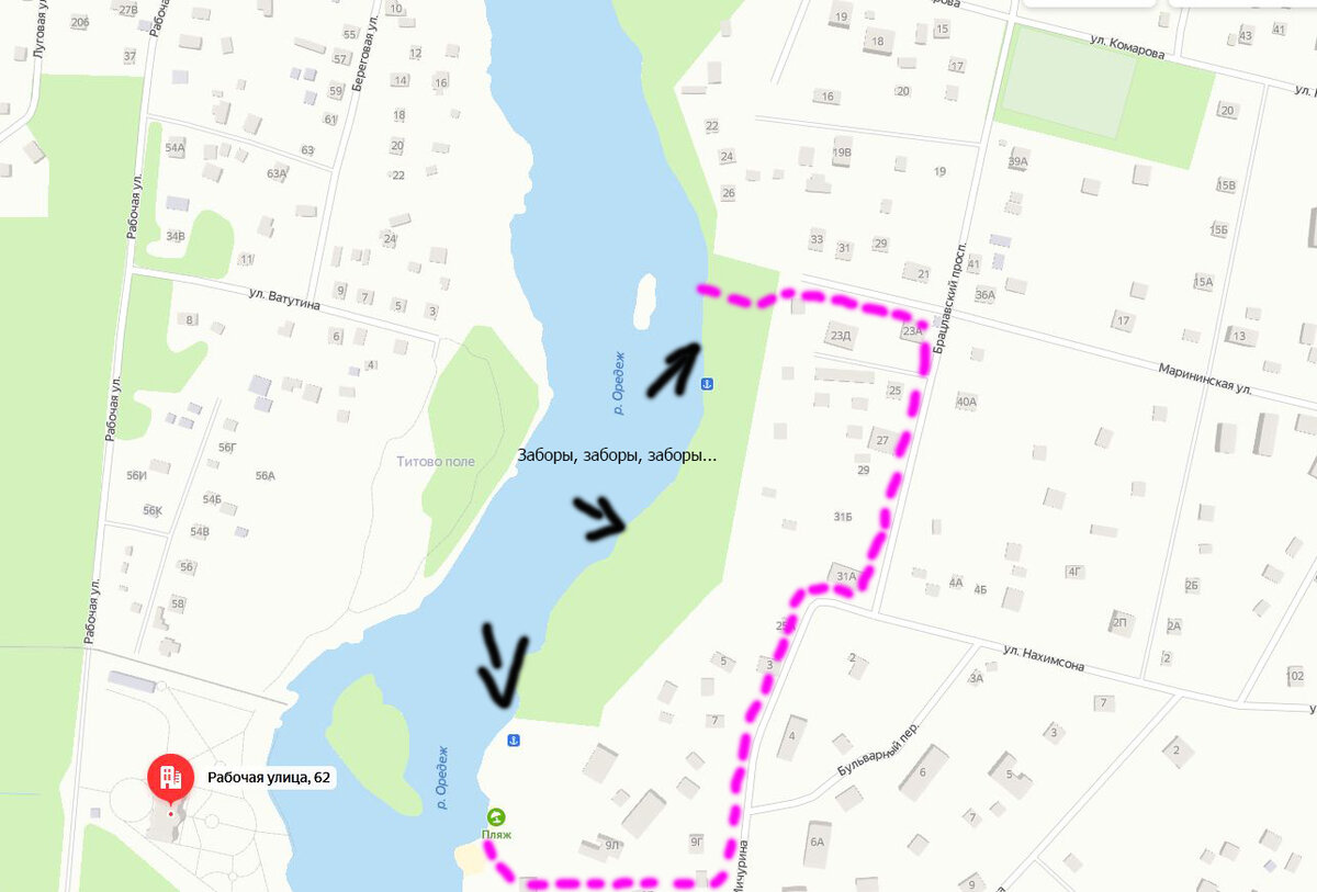 Пример российской заборизации