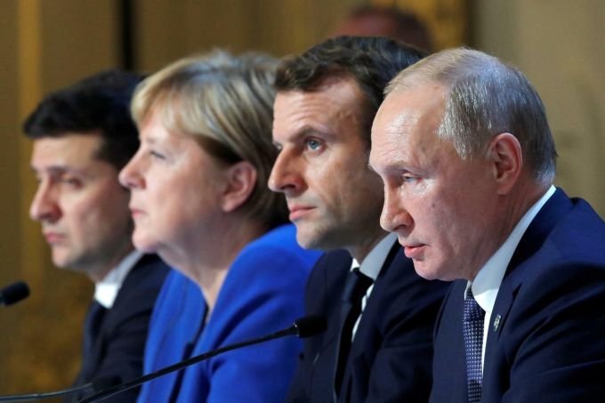 Лидеры стран "Нормандской четверки" на саммите в Париже. Источник: politnavigator.net