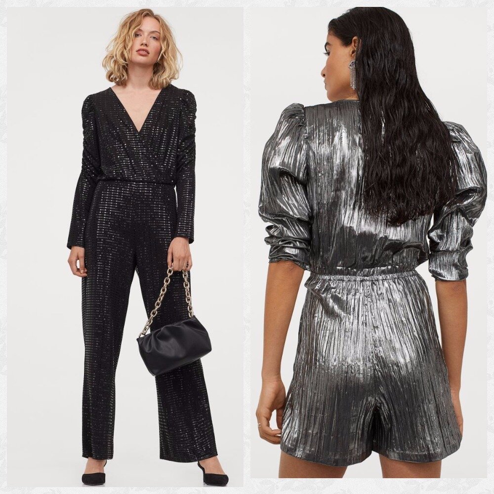 Мерцающие комбинезоны станут отличным вариантом для яркой вечеринки.