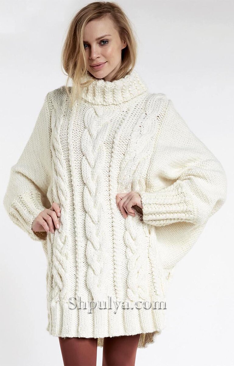 вязаное платье спицами