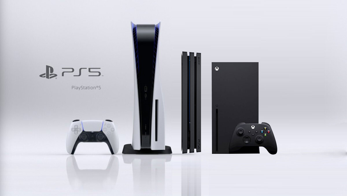 
Слева направо: PlayStation 5, PlayStation 4, Xbox Series X