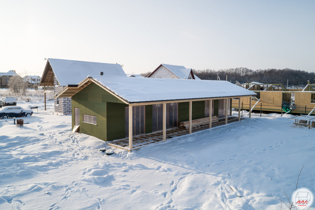 Цена одноэтажного каркасного дома ~5*19 = 91,6 м2 на УШП | Андрей Шанс ...