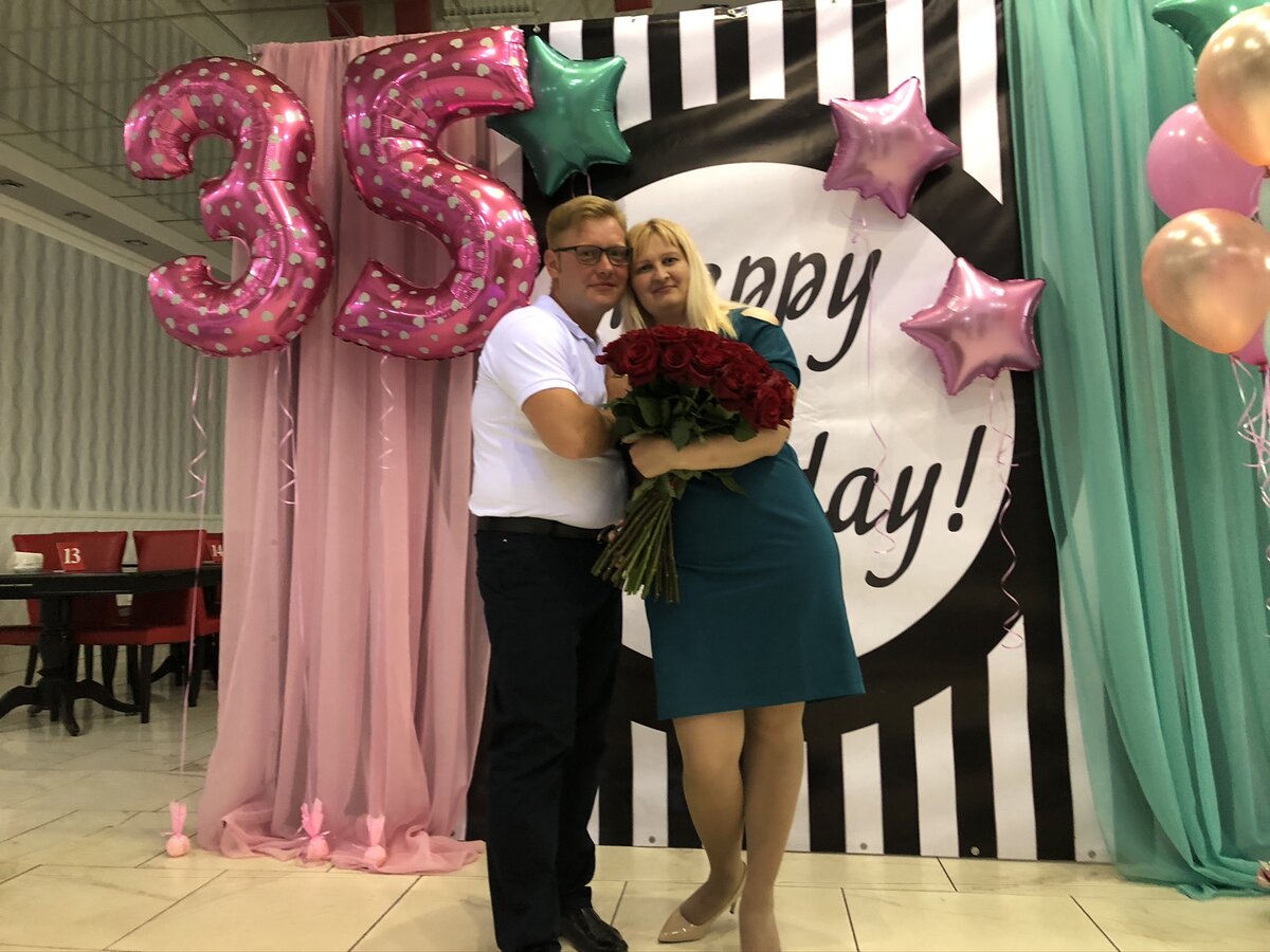 Счастливы вместе. Фото с женой.