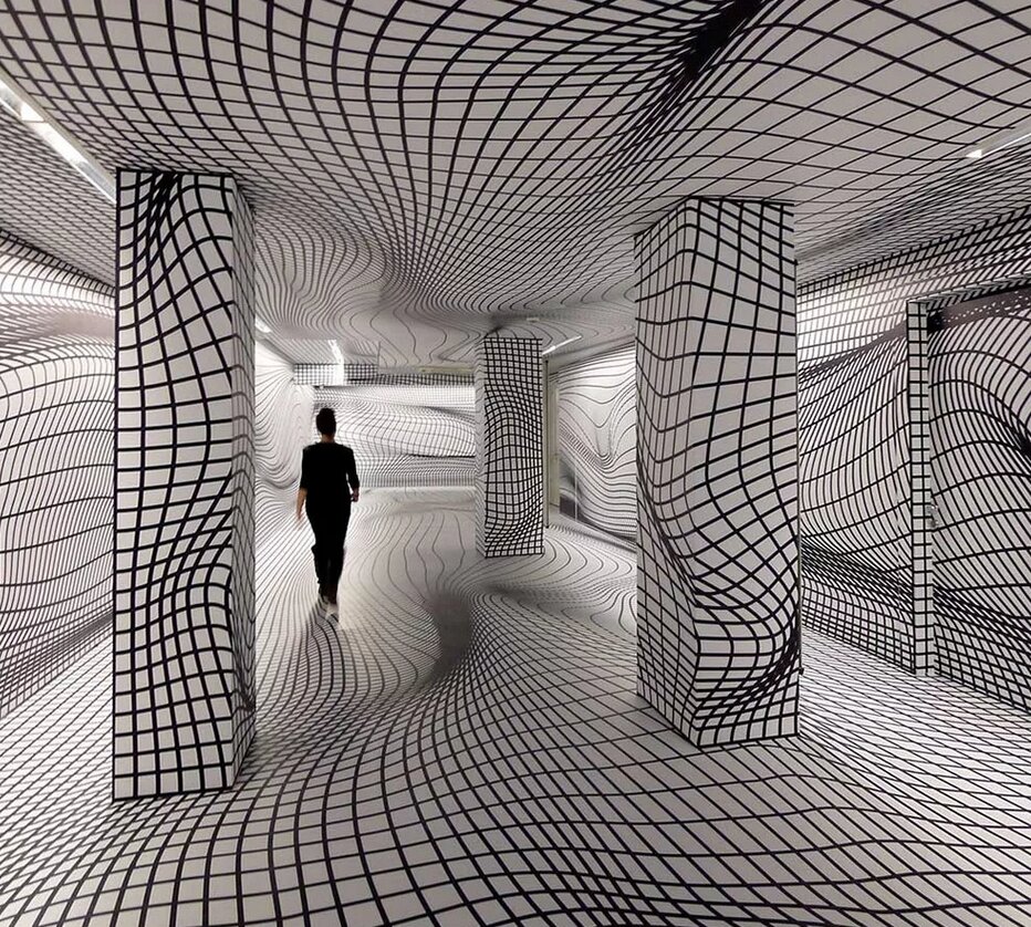 Искажение пространства посредством цвета, вот была главная задача Оп-Арта (Фото: pinterest.com) 