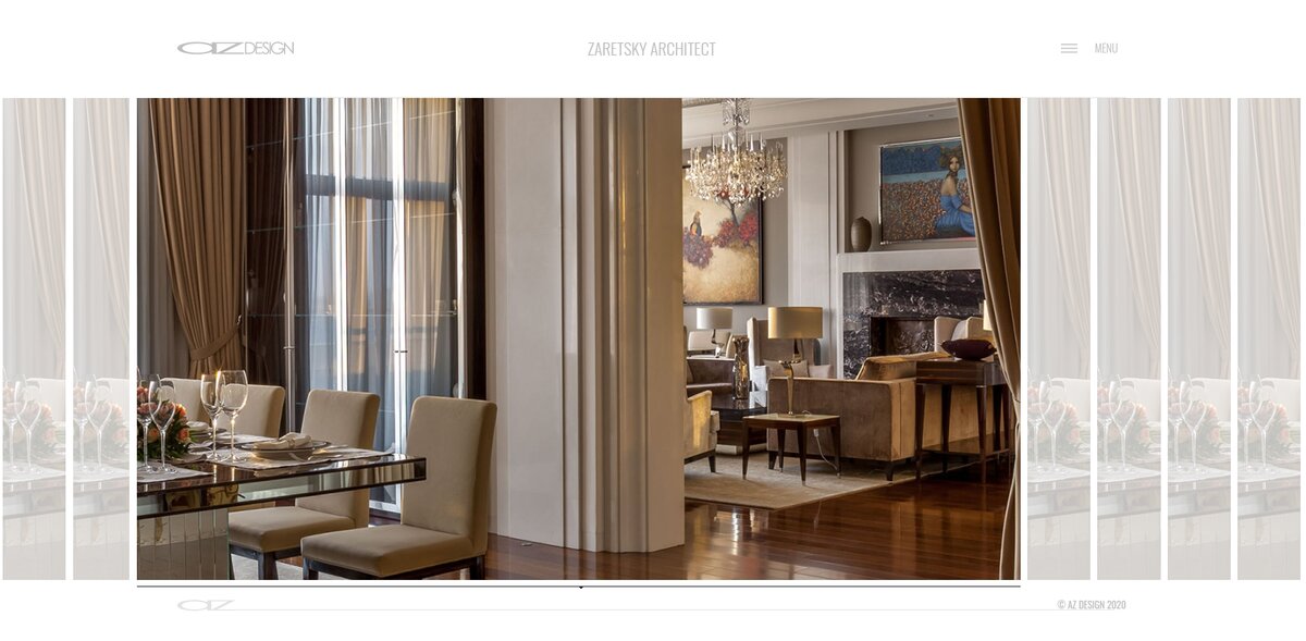 Слайдер проектов на главной странице