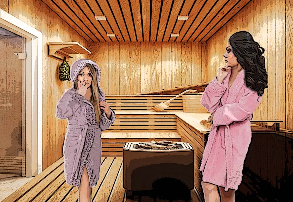 Случайная встреча двух бывших жён одного мужчины. Иллюстрация сделана автором