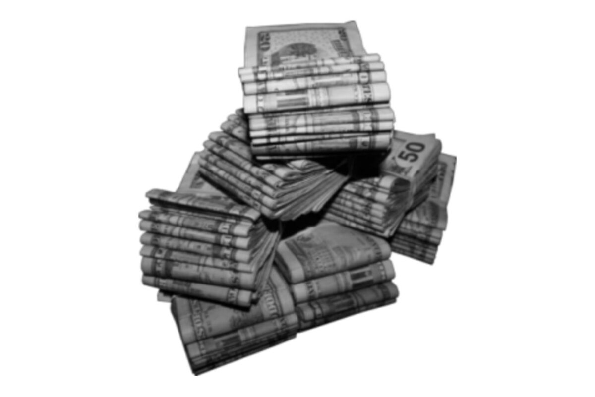 Старая пачка долларов