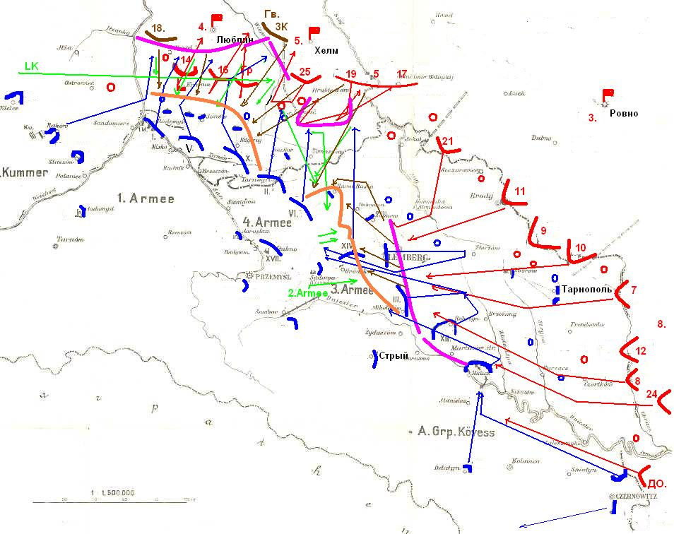 Галицийская операция карта