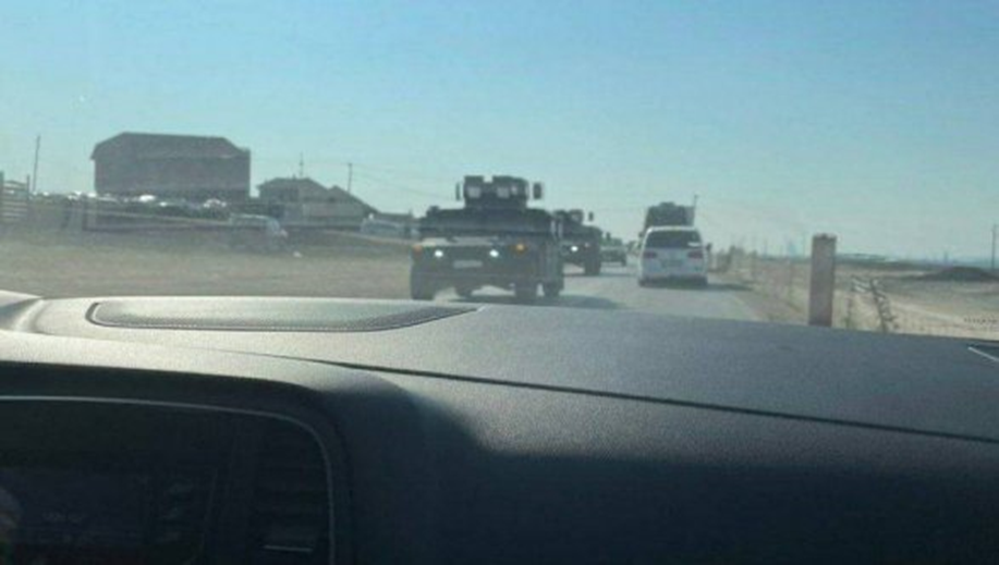 Косовский спецназ направляется к КПП Яринье в Северном Косово