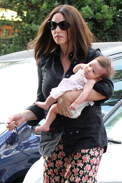 Моника Беллуччи с дочерью Леони 