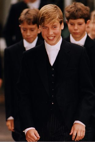 Принц Уильям в свой первый день в Итонском колледже 