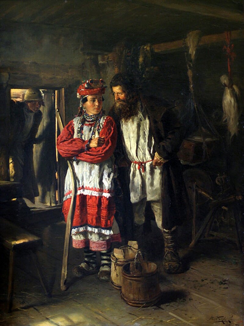 Маковский Владимир Егорович. Свекор, 1888. Государственный Русский музей, Санкт-Петербург