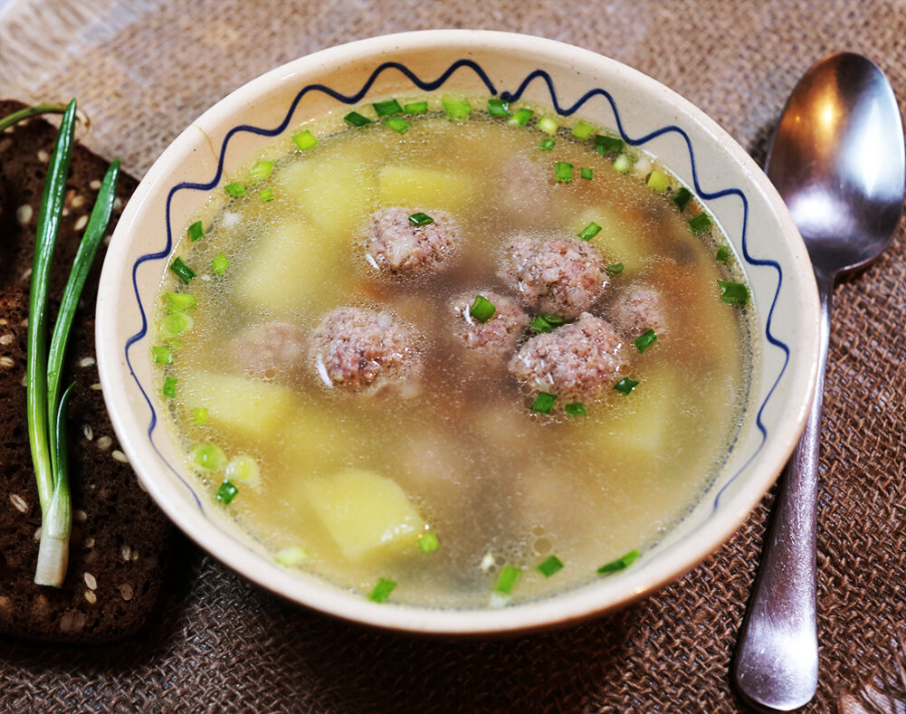 Суп с фрикадельками и рисом рецепт – Русская кухня: Супы. «Еда»