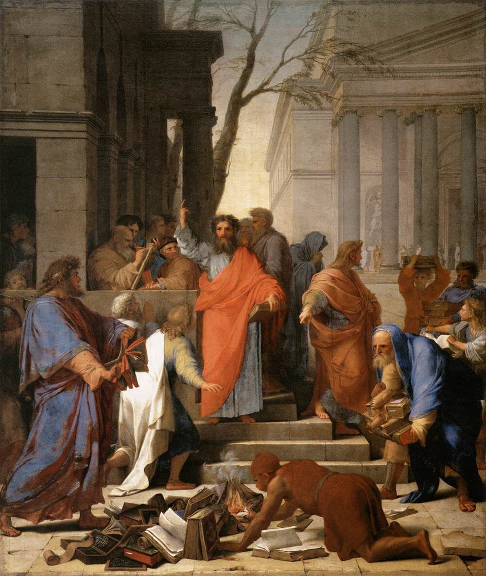Эсташ Лёсюёр «Проповедь Святого Павла в Эфесе», 1649, Париж, Лувр