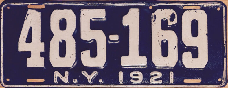 Автомобильный номер штата Нью-Йорк, 1921 г.