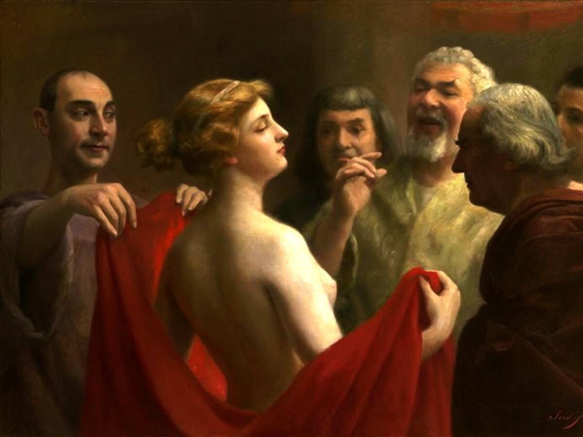 Древнегреческая куртизанка Фрина. Художник Хосе Фраппа