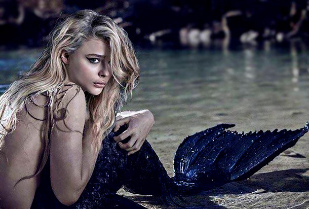 Хлоя Морец в образе русалки, источник fishki.net
