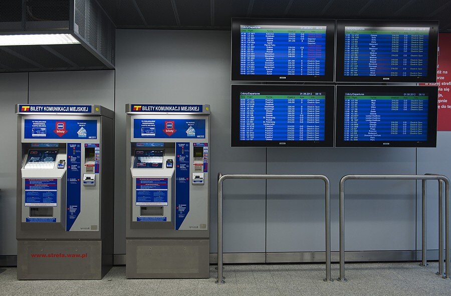 Терминалы для покупки билетов (Источник: ztm.waw.pl)