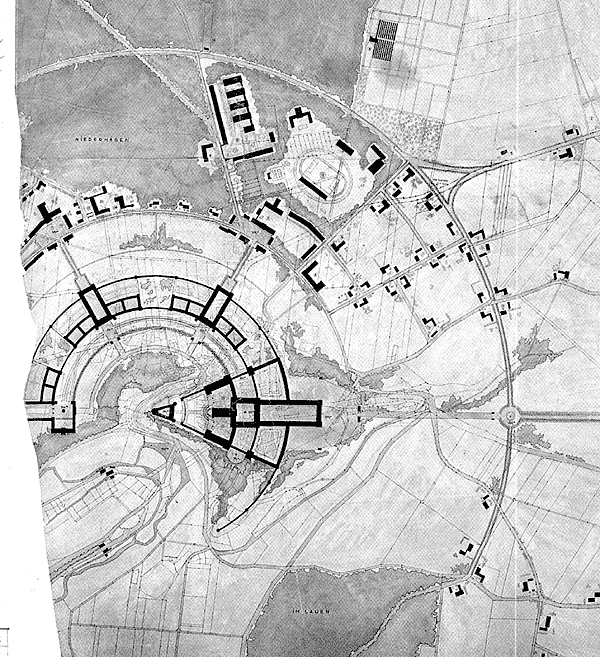 План перестройки Вевельсбурга к 1944 году подразумевал размещение строений в виде копья, а в самом замке предусматривалось отдельное хранилище для святыни (фото взято с https://ru.wikipedia.org/wiki/Вевельсбург#/media/Файл:Вевельсбург_(план_перепланировки_1944).gif)