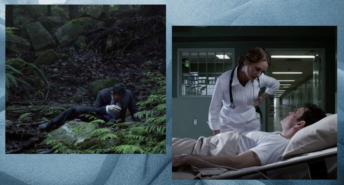 коллаж скриншотов из сериала Wayward Pines