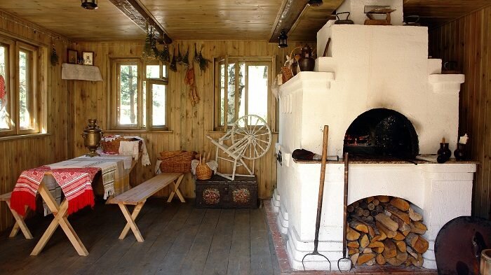 Русская изба и печь