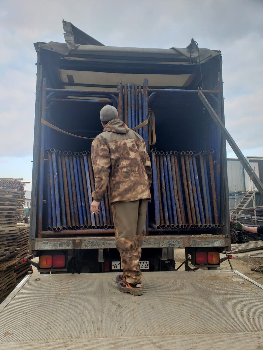 Загрузка рамных  лесов ЛРСП