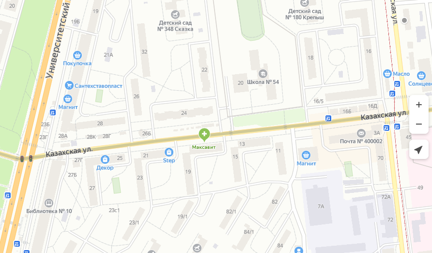 Вот чтоб всем понятно было. От перекрестка с светофорами и вниз.