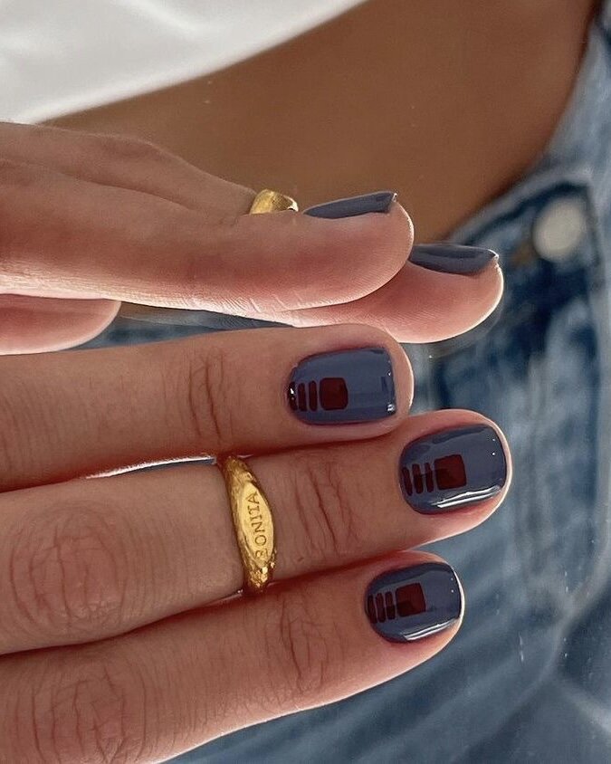 Японский минималистический дизайн — лучшая идея на короткие ногти 