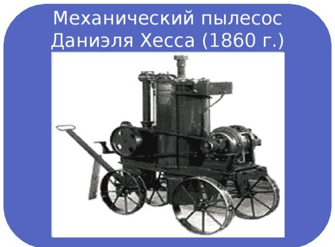 Конспект занятия путешествие в прошлое пылесоса. Первый пылесос 1860 год Дэниел Хесс. Механический пылесос Даниэля Хесса (1860 г.). Первый пылесос. Самый первый пылесос.