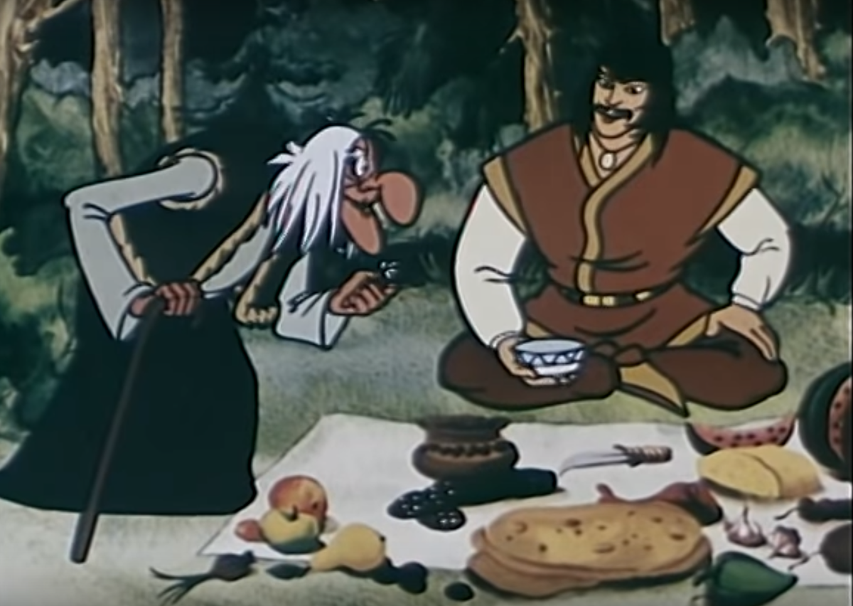 кадр из мультфильма "Два богатыря" Союзмультфильм, 1989. 