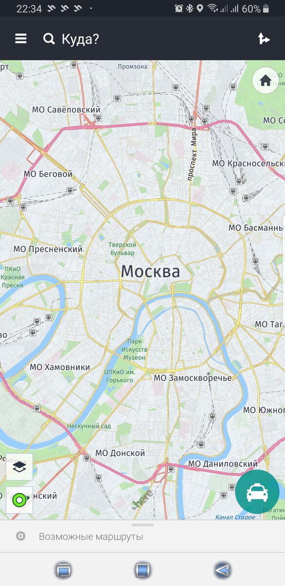 Интерфейс напоминает старый добрый навител