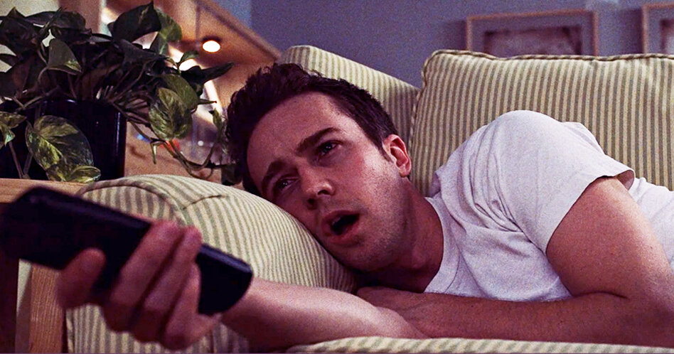 Кадр из фильма "Бойцовский клуб" (1999 г.)