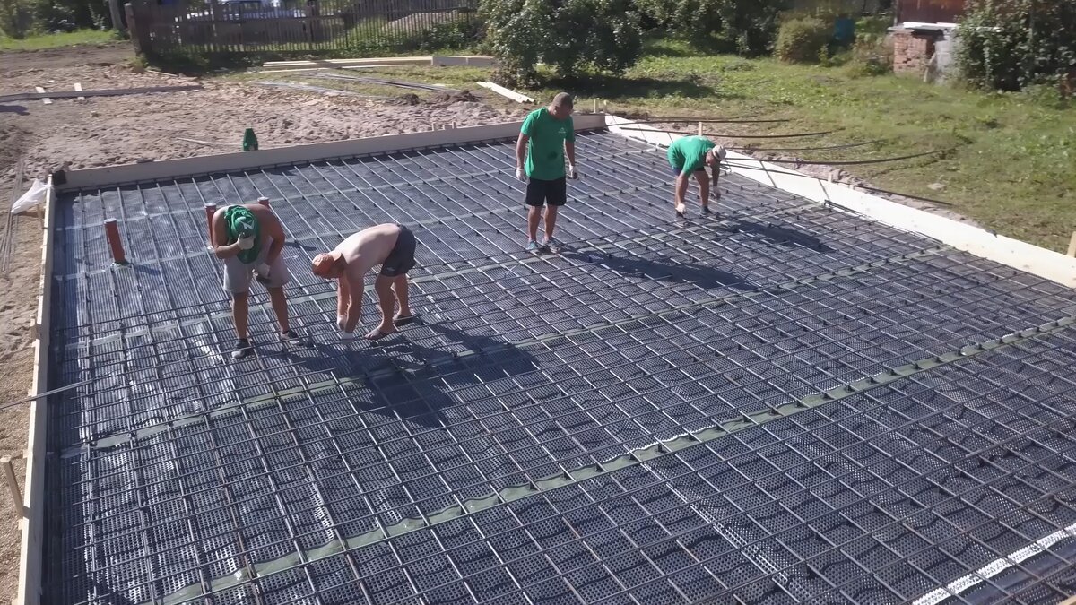 Монтаж каркаса из арматуры