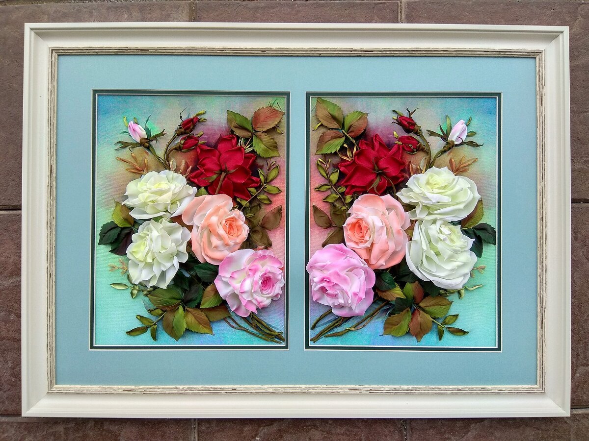 Моя новая картина, вышитая лентами