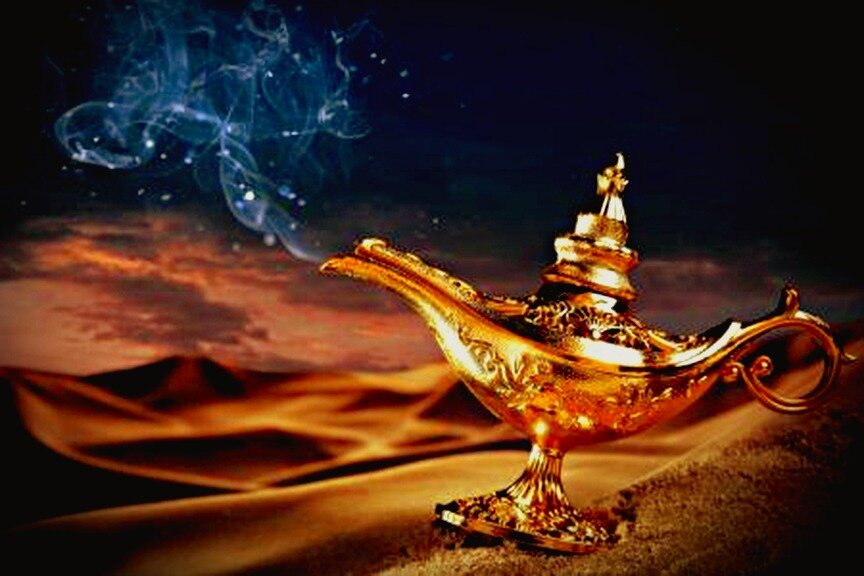 Волшебная лампа с джином