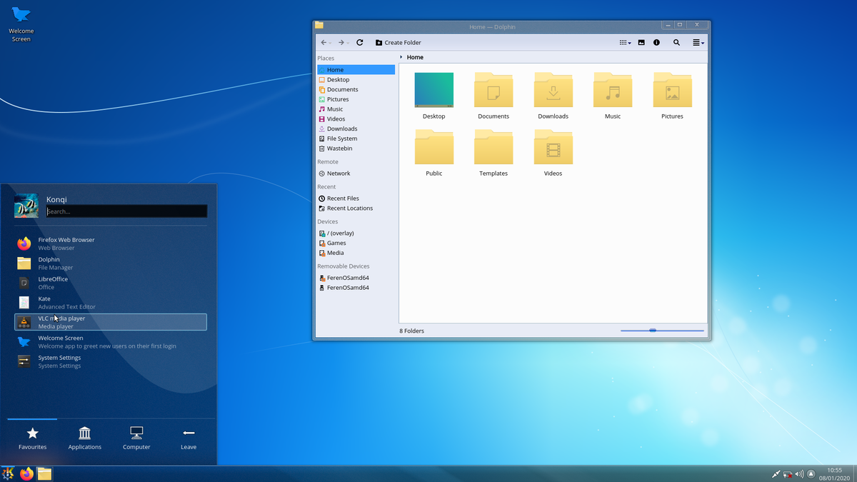 Интрефейс KDE Plasma сильно напоминает привычный Windows 7 Aero. Источник фото: https://dot.kde.org/sites/dot.kde.org/files/Screenshot_20200108_105524.png