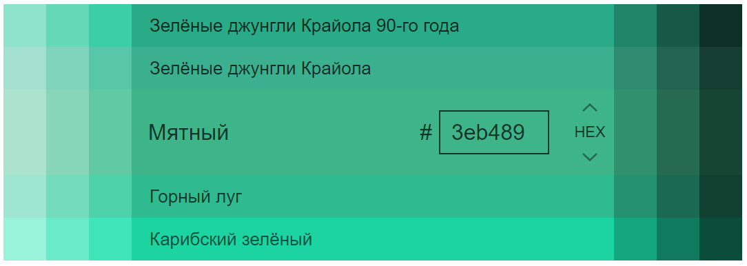 Оттенки бирюзового цвета палитра фото и названия