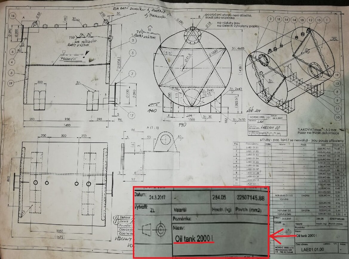Чертёж на те самые бочки под масло.