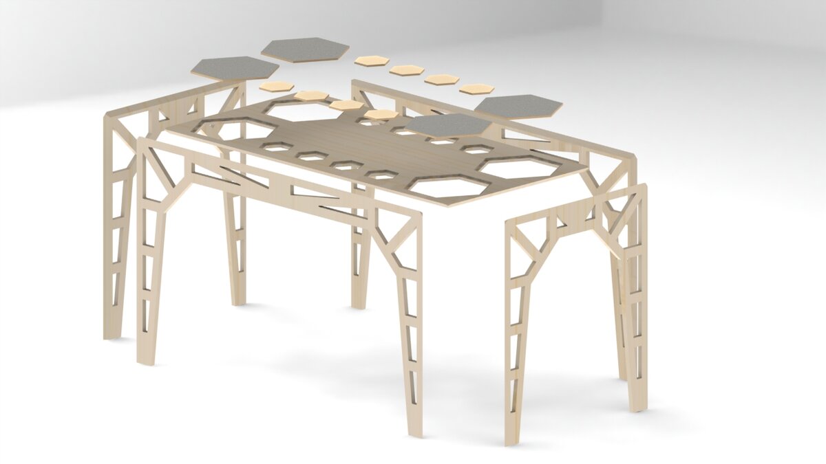 Вид с разнесёнными частями