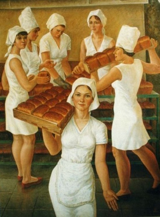 Старостин Виктор Васильевич (1937-1999) Булочницы. конец 1980-х гг.                      Источник - Яндекс картинки. 