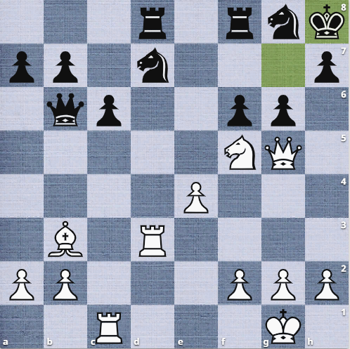 король отошел на h8, ход белых (Алехин)