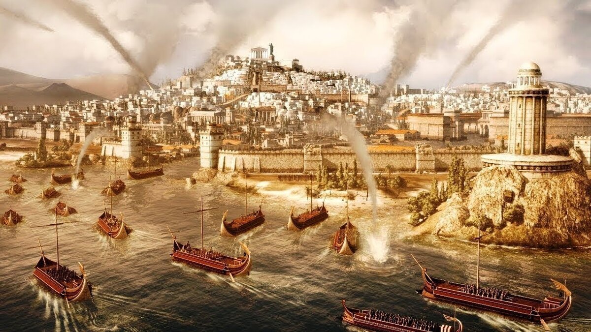 Примерно так выглядели прибрежные города Средиземноморья той эпохи.